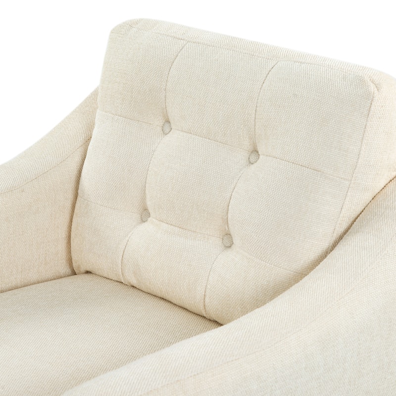 SAFAVIEH Couture Nathaniel Tufted Back Accent Chair - 32"W x 32"D x 34"H
