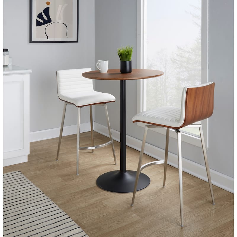 Carson Carrington Stone-Mason Swivel 3-Piece Counter Height Dining Set