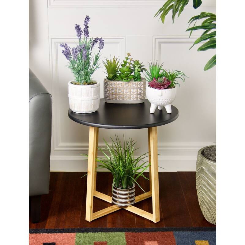 Solid Bamboo Frame Side Table