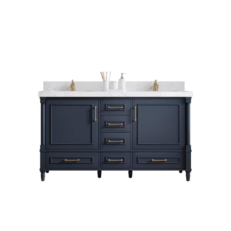 Willow Collections 60 in. W x 22 in. D Aberdeen Double Sink Bathroom Vanity with Countertop