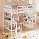 preview thumbnail 18 of 28, Twin Size Loft Bed with Desk and Bookshelves for Kids and Teens