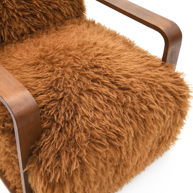 Furniture of America Neyra Modern 28-inch Faux Fur Accent Arm Chair