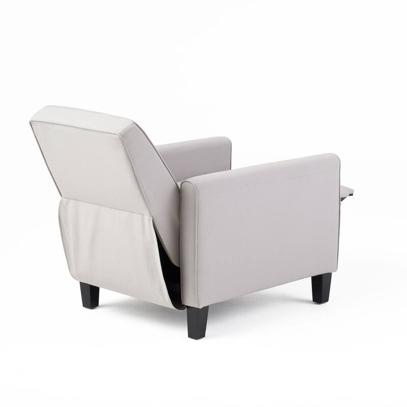 Roomfitters Fabric Push Back Chair for Elegant Home Decor, Navy Blue