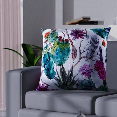 Set of 2 Vibrant Tropical Leaves Pattern Zipper Closure Ultra-Soft