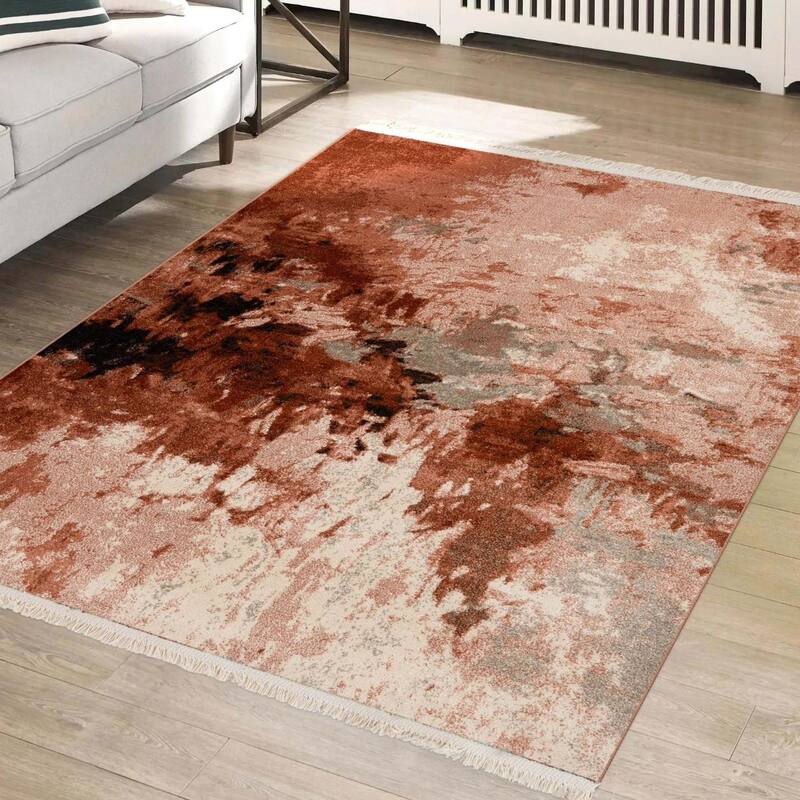 Luxe Weavers Geometric Metallic High and Low Fibers Area Rug