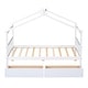 preview thumbnail 8 of 7, Twin Size White Wooden House Bed with Drawers