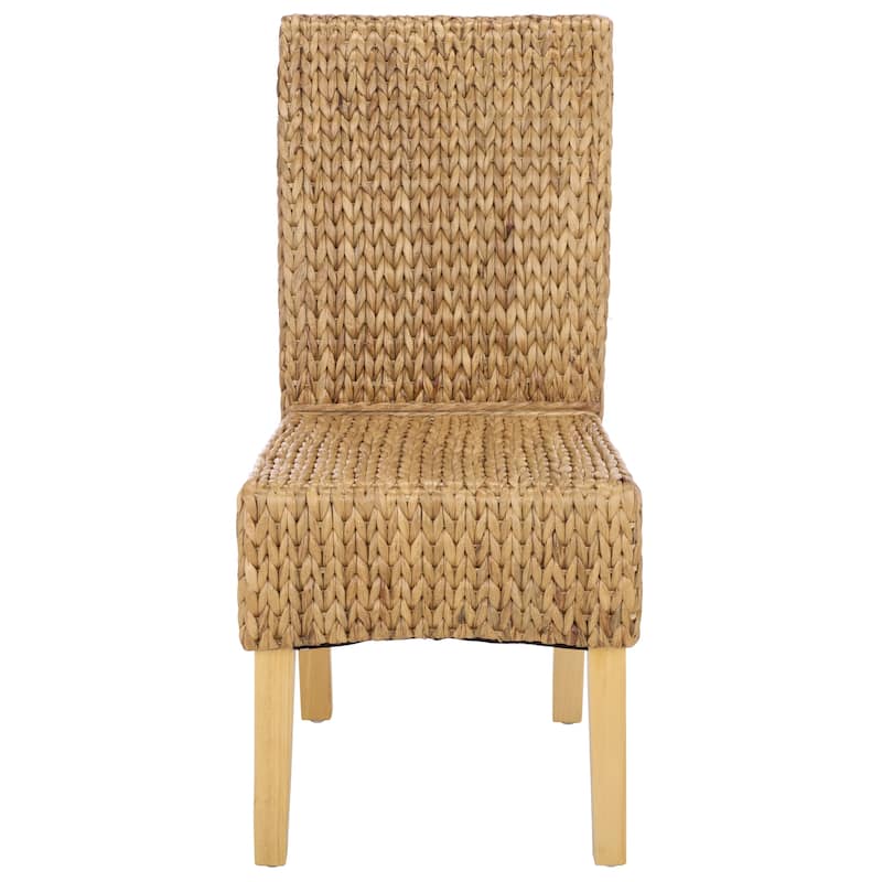 SAFAVIEH Clemensa Natural Dining Chair (Set of 2) - 18.1" x 22.8" x 39" - 18"W x 23"D x 39"H