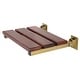 preview thumbnail 3 of 2, Chaise 19" x 16" Wall Mount Folding Shower Seat Brushed Brass