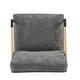 preview thumbnail 22 of 30, Modern Accent Chair with Plush Cushions, Minimalist Metal Frame, and Wooden Armrest Design