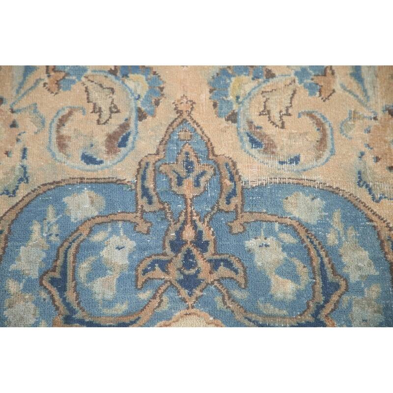 Hand Knotted Oriental 100% Wool Carpet Traditional Floral Peach Kashmar Area Rug - 12' 5'' X 9' 4''