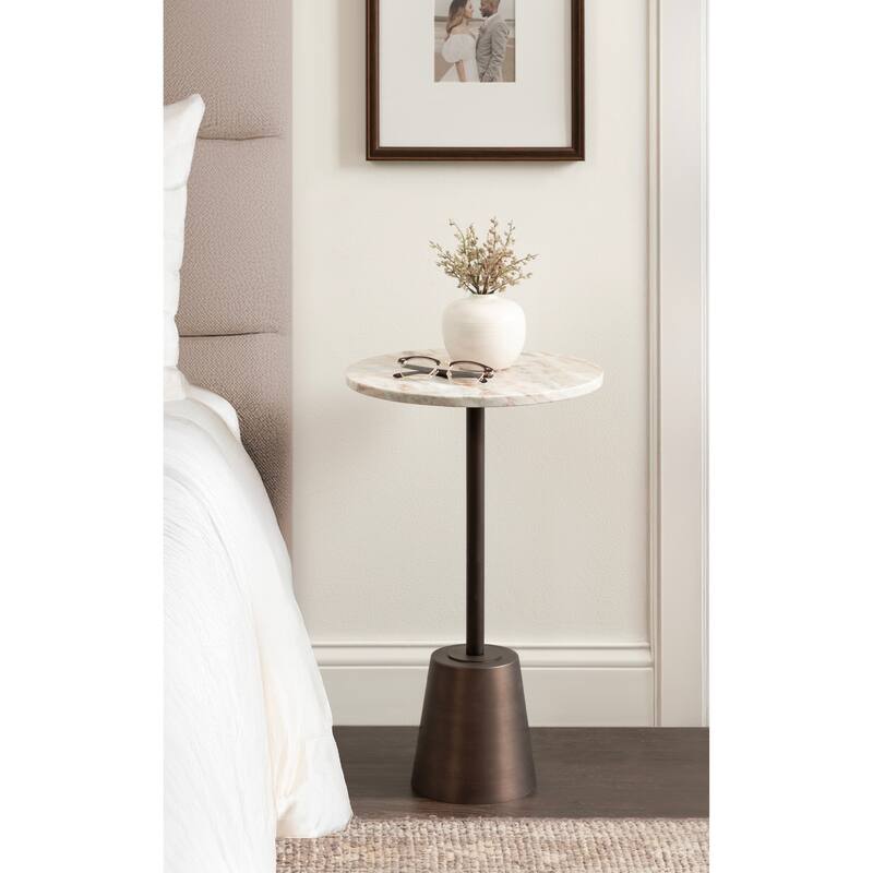 Kate and Laurel Tira Round Side Table