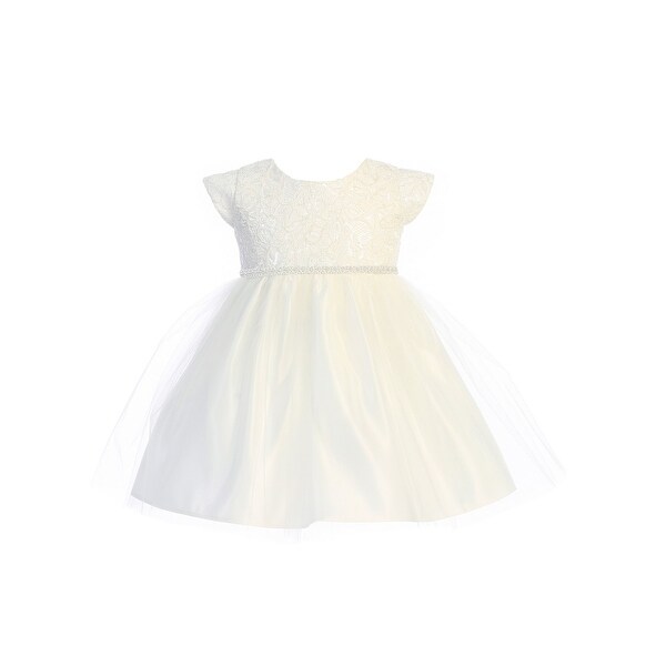 girls white sequin dress