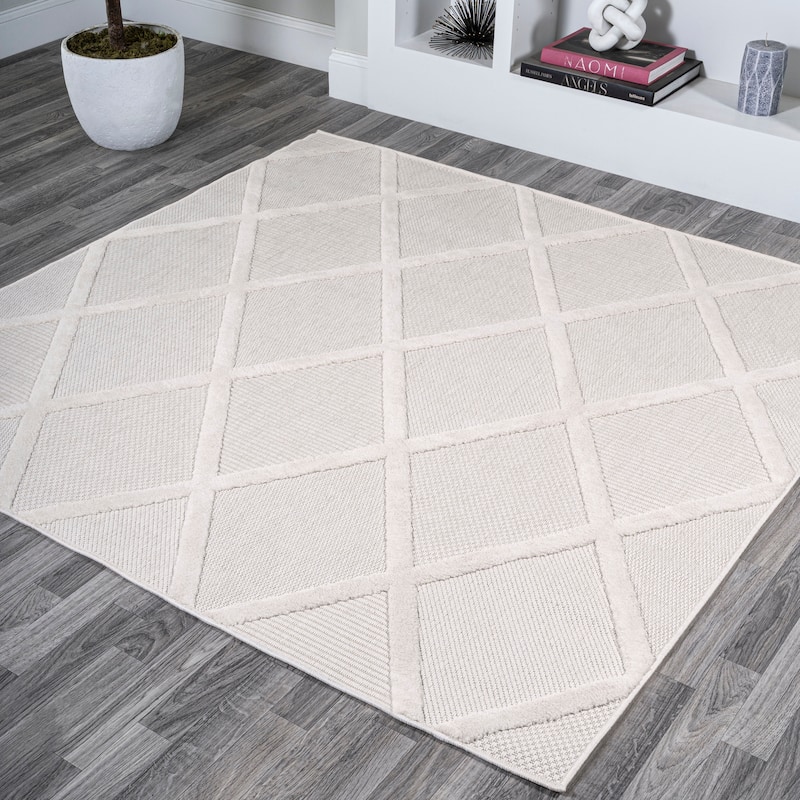 JONATHAN Y Talaia Diamond Trellis Indoor/Outdoor Area Rug