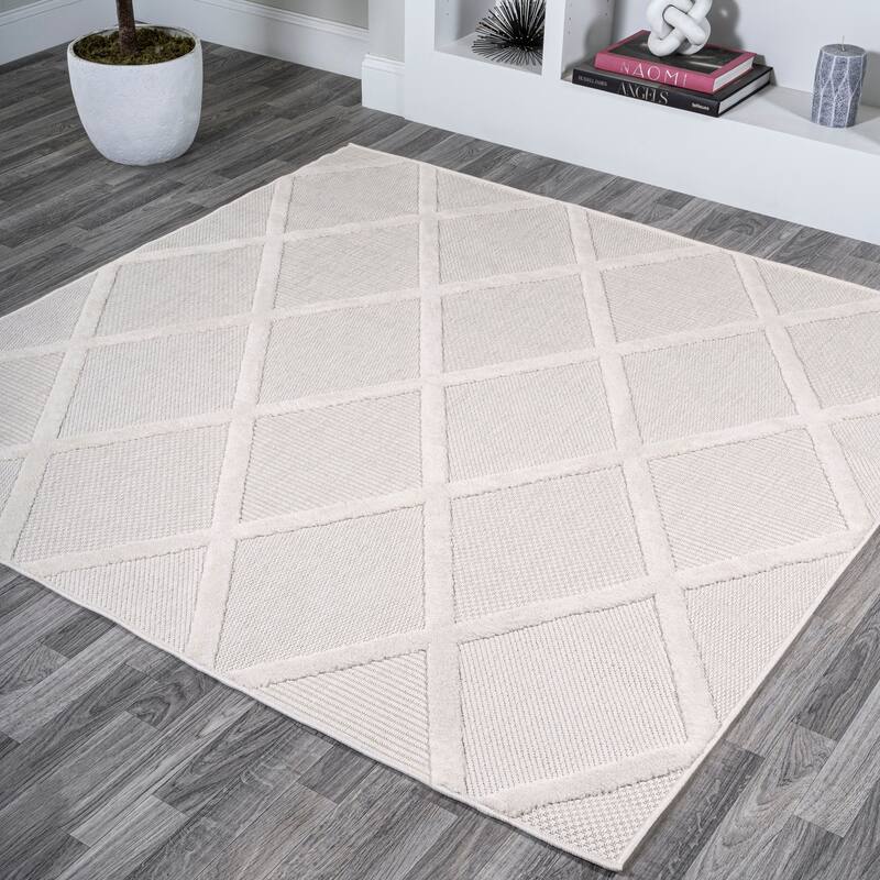JONATHAN Y Talaia Diamond Trellis Indoor/Outdoor Area Rug