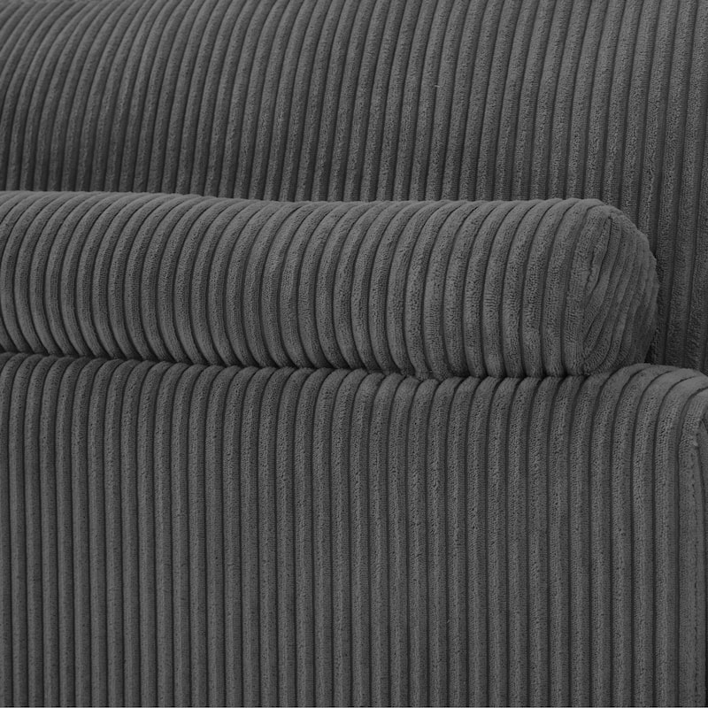 Modern Corduroy Modular Couch Sectional Sofa With Pillows