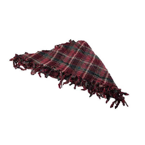 plaid neck scarf