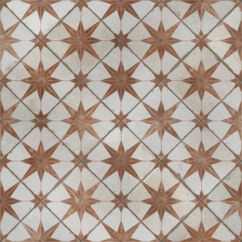 Merola Tile Kings Star Oxide 17-5/8" x 17-5/8" Ceramic Floor and Wall Tile