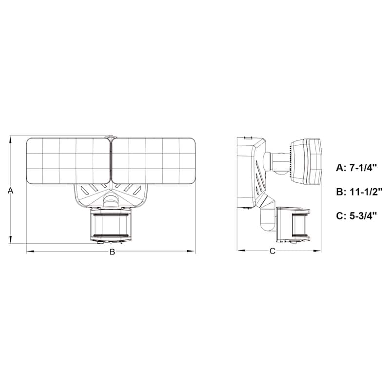 Merill Bronze Integrated LED Motion Sensor Dusk to Dawn Outdoor Security Flood Light - 11.5-in W x 7.25-in H x 5.75-in D