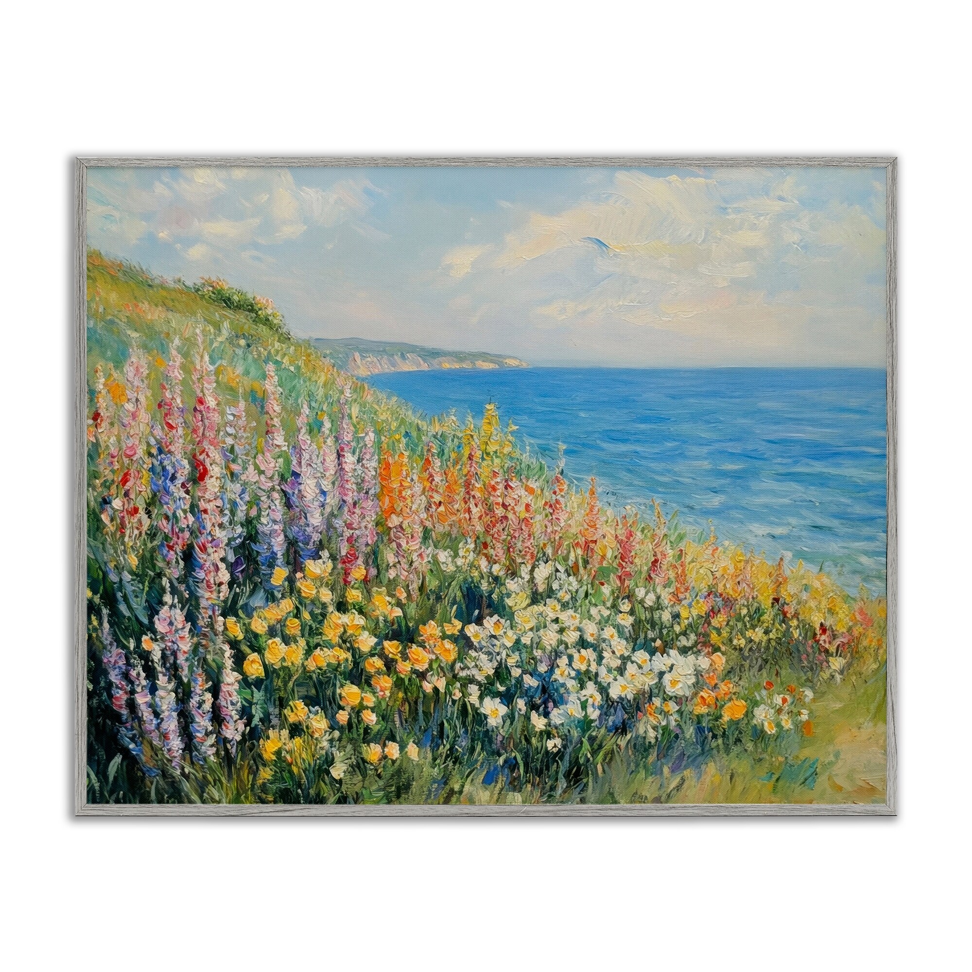 Stupell Coastal Hyacinth Garden Framed Giclee Art Design By Petal Prints Design