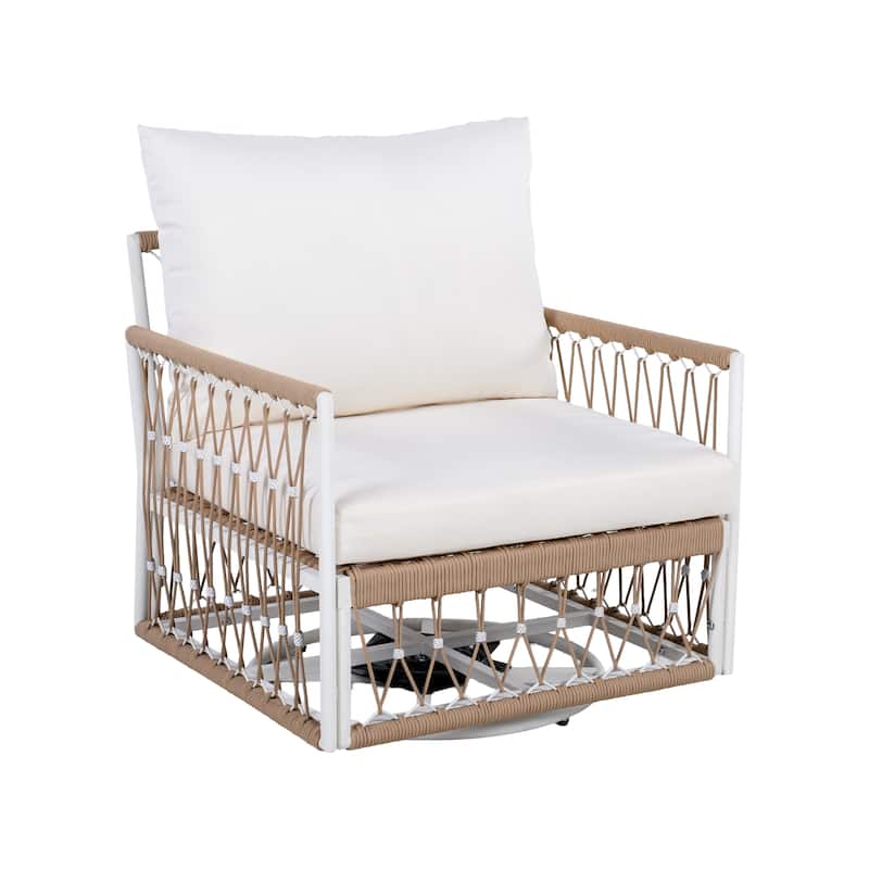 Christopher Knight Home - Amarantha 360° Swivel Bohemian Steel Outdoor Lounge Chair(Set of 2)