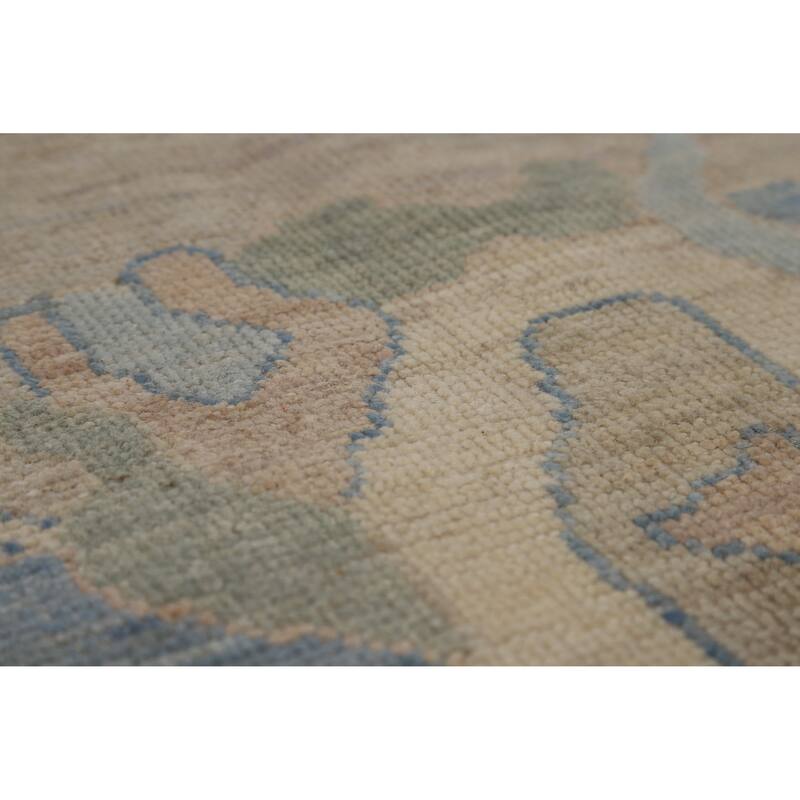 Grey Oushak Turkish Area Rug Vegetable Dye Handmade Wool Carpet - 8'9"x 11'8"
