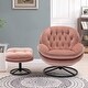 preview thumbnail 2 of 133, TV Chair Accent Chair for Living Room with Ottoman Pink