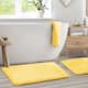 Clara Clark Ultra Soft Plush Bathroom Rug - Non-Slip, Velvet, Memory Foam Bath Mat - Set of 2