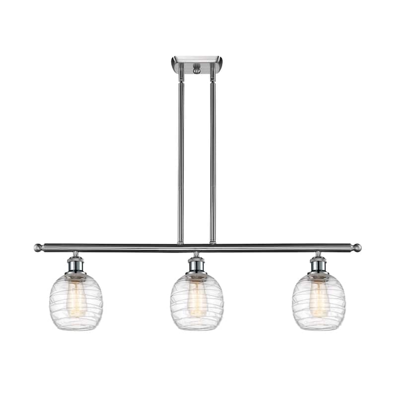 Innovations Lighting 516-3I-10-36 Belfast Linear Belfast 3 Light 36" - Brushed Satin Nickel / Deco Swirl