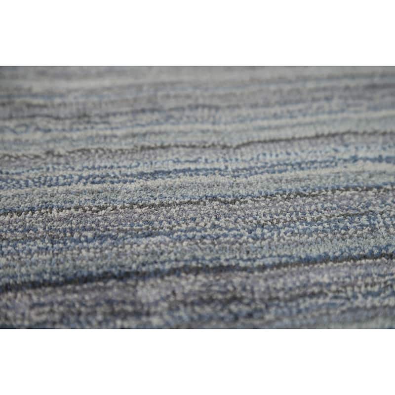 Hand Knotted Oriental 100% Wool Carpet Tribal Tribal Navy Blue & Blues Gabbeh Area Rug - 4' 10'' X 3' 1''