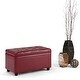preview thumbnail 36 of 128, WYNDENHALL Essex 34-in. Wide Rectangular Storage Ottoman Red