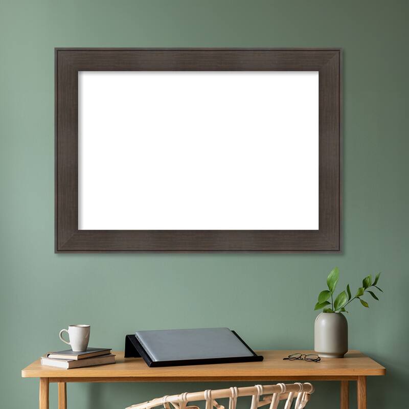 Amanti Art William Rustic Woodgrain Framed Dry Erase Magnetic Board