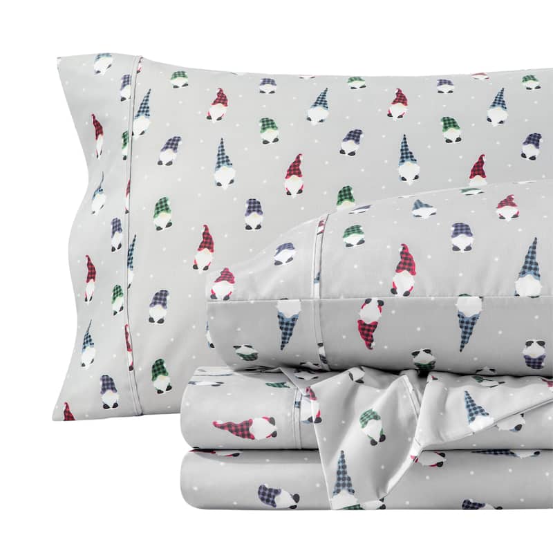 Bare Home Double Brushed Deep Pocket Printed Sheet Set