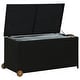 preview thumbnail 5 of 6, vidaXL Patio Storage Box Black 47.2"x25.6"x24" Poly Rattan