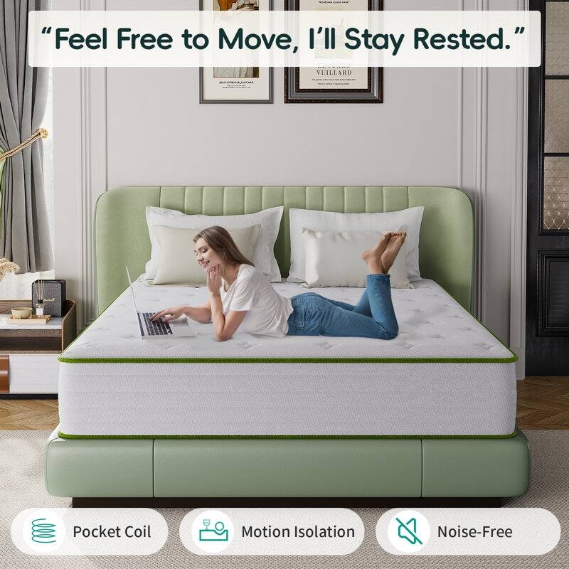 10'' Plush Comfort Level Cooling Memory Foam Hybrid Mattresses in a box