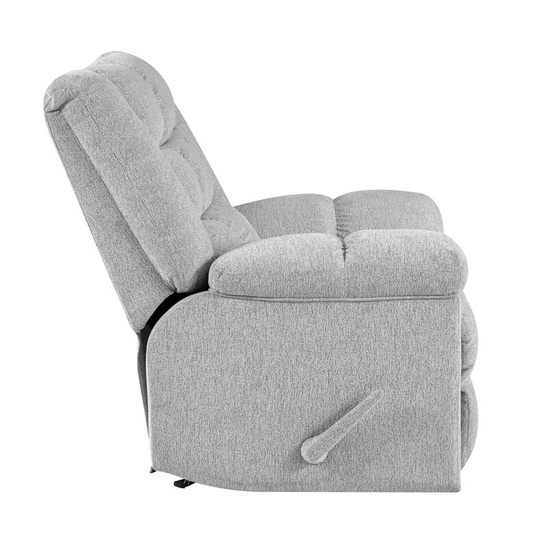 Gentle Rocking Motion Reclining Chair 1pc Chenille Upholstery Ultra Comfort Living Room Furniture