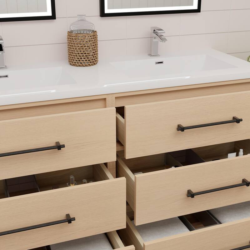 Victoria 48'' Free-standing Vanity with Double Reinforced Acrylic Sink - 47.20