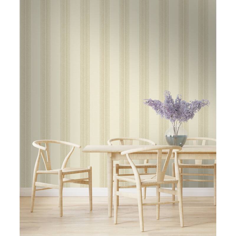 Linen Stripe Non-pasted Wallpaper – 396 in x 20.8 in