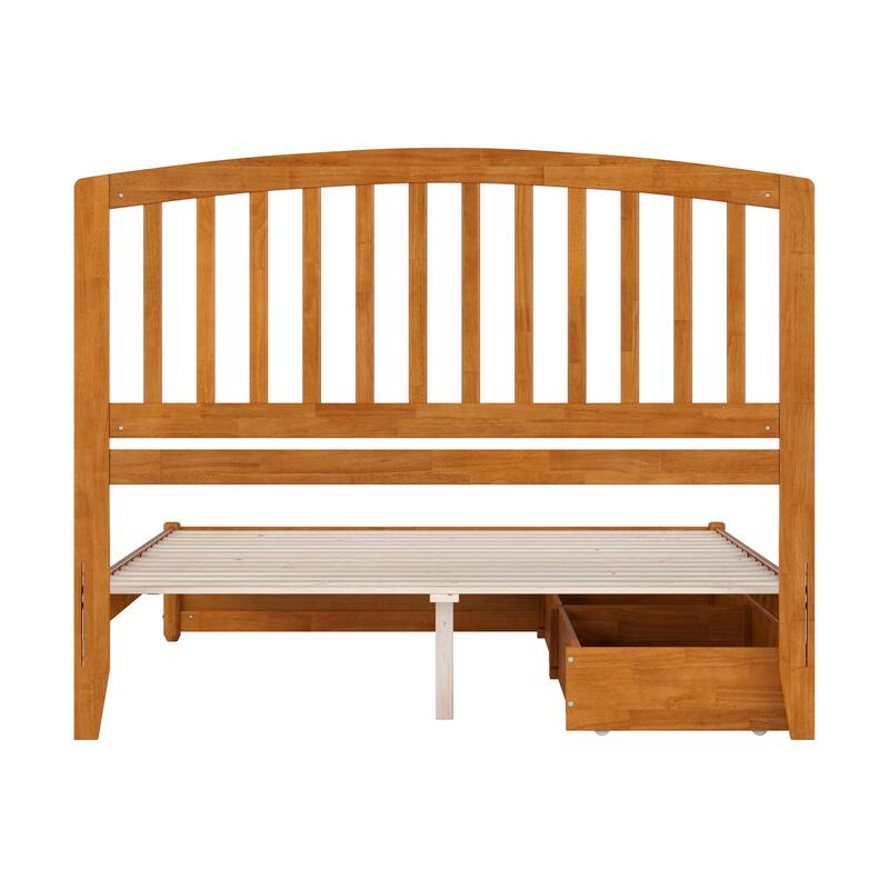 Lucia Platform Bed with Panel Footboard and Storage Drawers