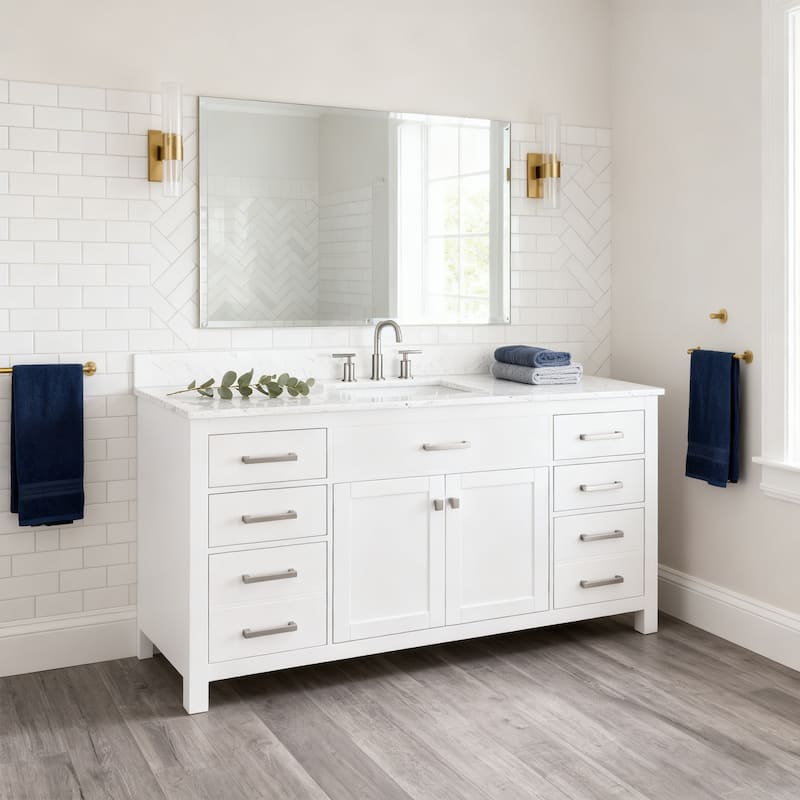 Nephelily 48" 60" 72" Uni-Vanity Bathroom Cabinet with Tall Drawer