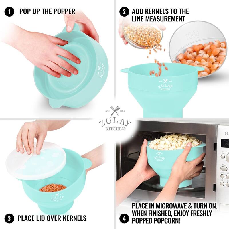 Large Microwave Collapsible Popcorn Maker