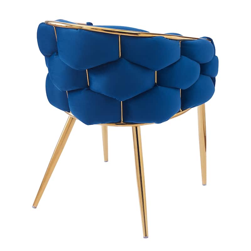 Modern 29.5" Velvet Arm Chair with Gold Legs and Metal Frame for Living Room