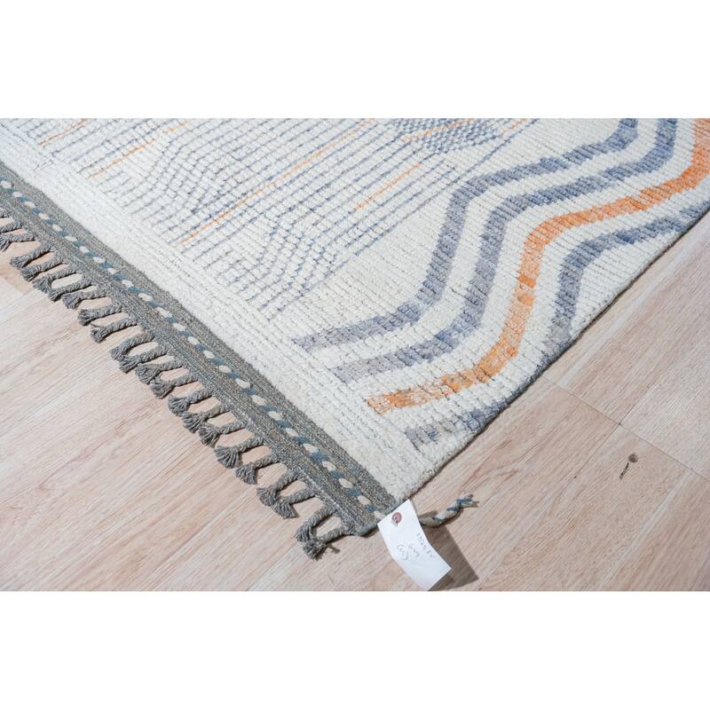 Home Decor Ivory Hand-Knotted Wool Contemporary Marrakech Handspun Area RugTimeless Elegance for Living Room, Bedroom, Office, o