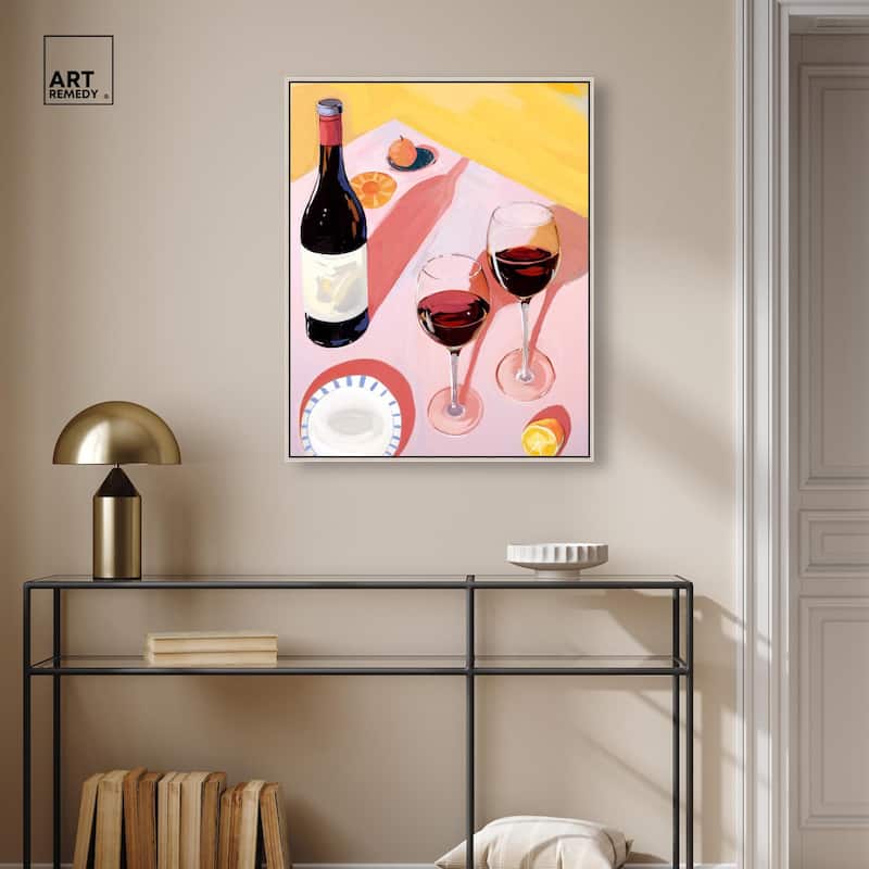Summer Wine table Canvas by Art Remedy