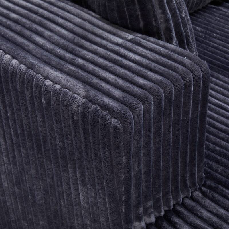 U-Shaped Modular Sectional Sofa, Modern Minimalist Corduroy Couch