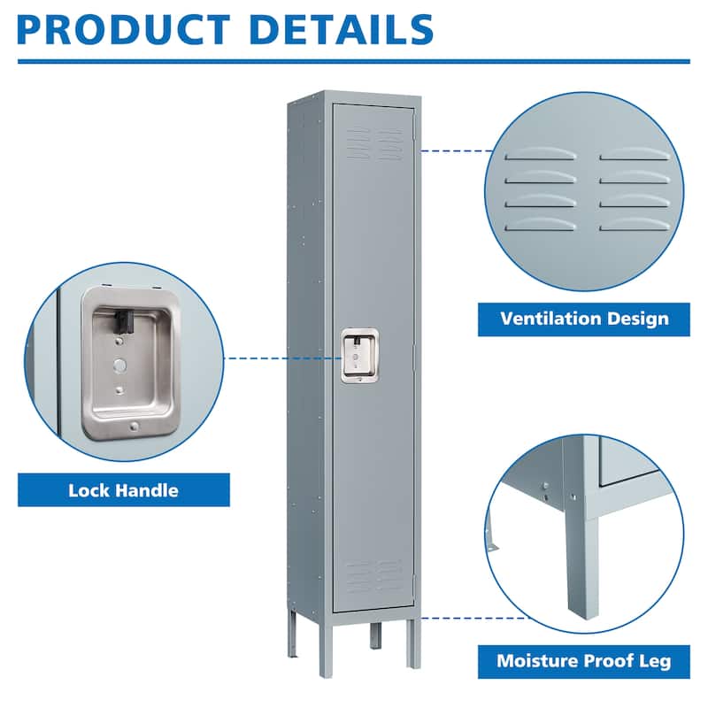 Metal Locker 1 Doors - N/A