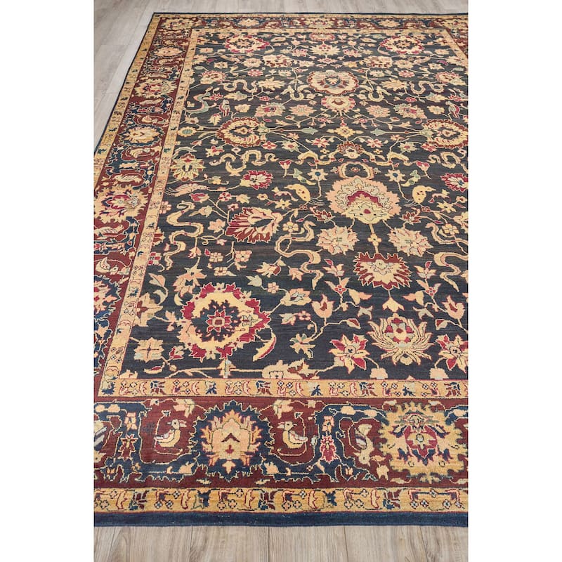 EXQUISITE RUGS ONE-OF-A-KIND Rare Antique Weave Agra Hand Knotted Brown Rug - 10'x14'3" - 10'0"x14'3"