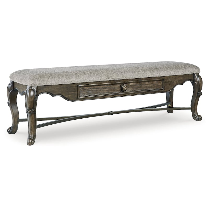 Signature Design by Ashley Maylee Dark Brown 63" Dining Bench - 63.25"W x 17.5"D x 20.25"H