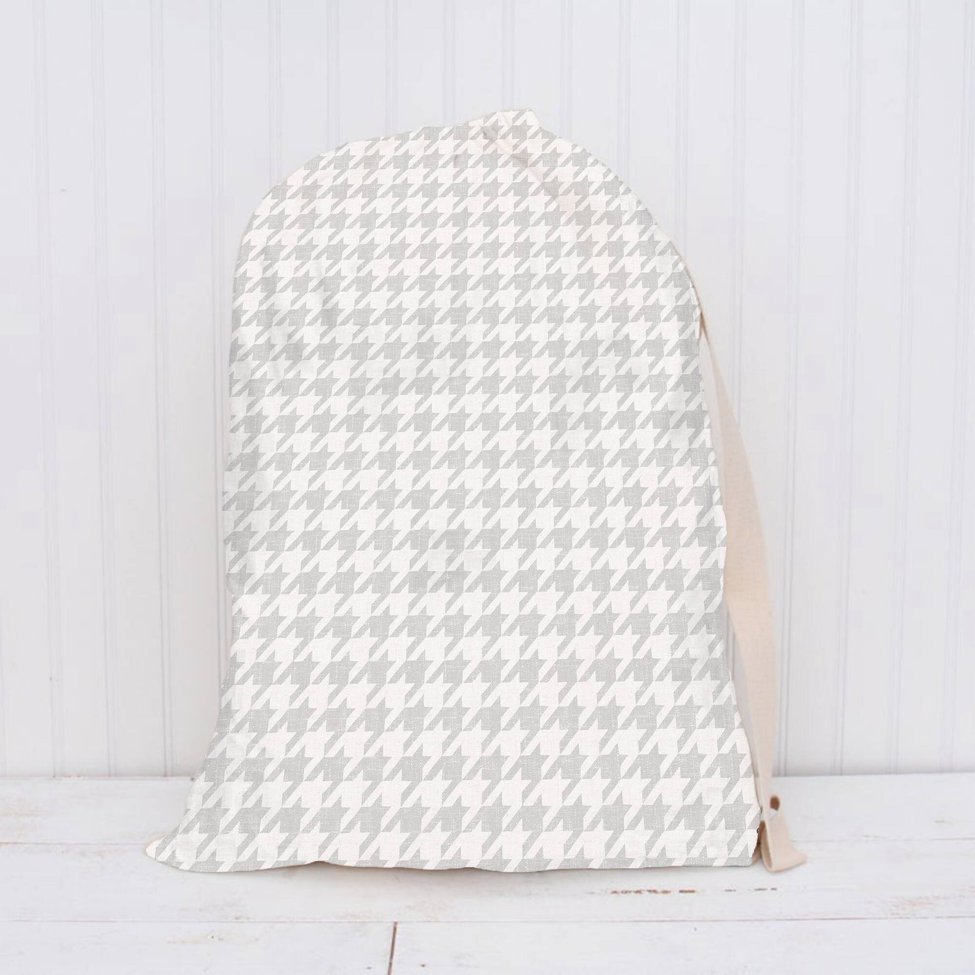 HOUNDSTOOTH GREY Laundry Bag By Kavka Designs - 28