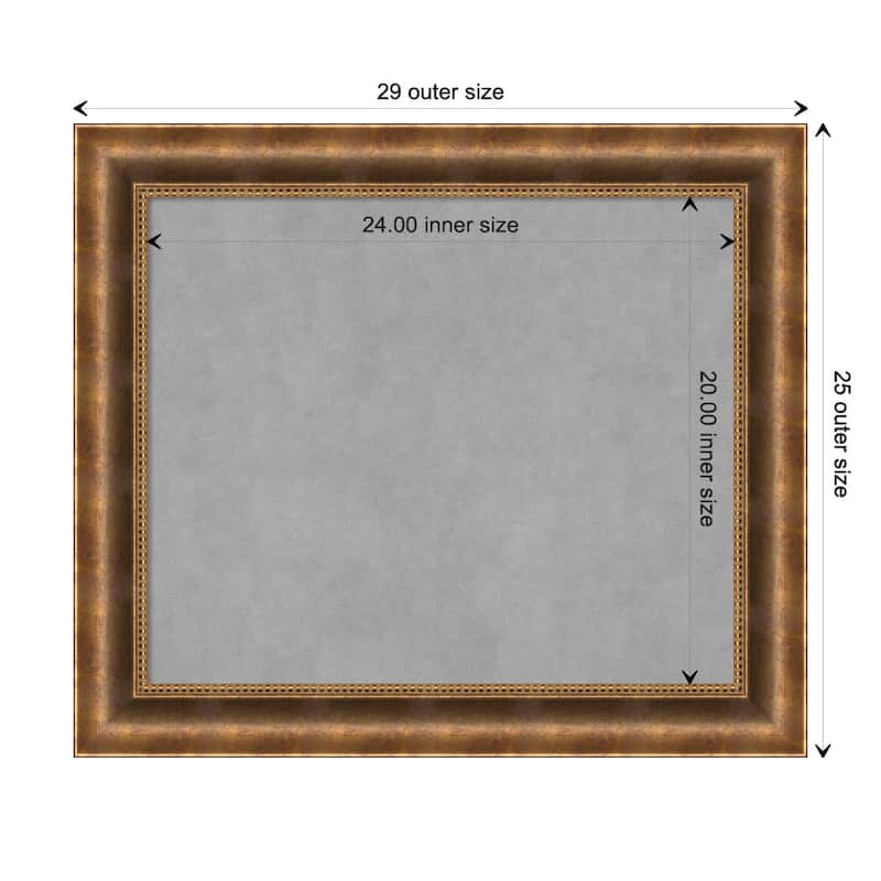 Amanti Art Manhattan Bronze Framed Magnetic Board - Board Size 24x20