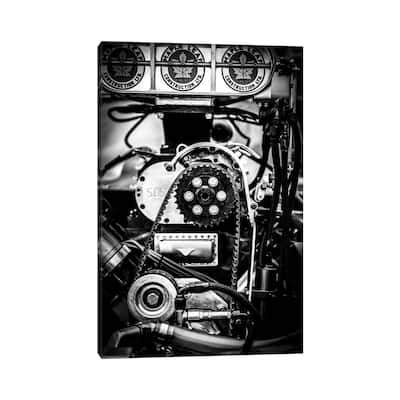 iCanvas "Drag Racing Car Engine" by Nik Rave Canvas Print